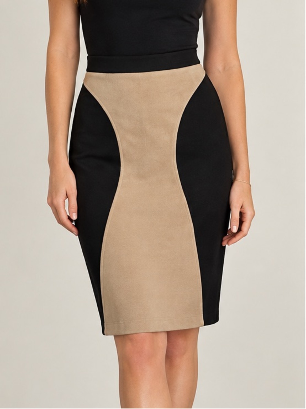 Rebecca Minkoff • Brown Black Colorblock Skirt